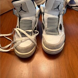 Jordan Kids White and Gray Sneakers